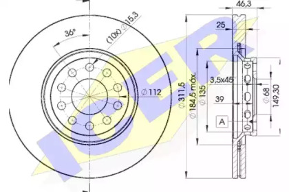 Тормозной диск ICER 78BD4065-2