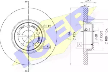 Тормозной диск ICER 78BD4067-2