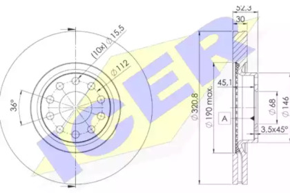 Тормозной диск ICER 78BD4086-2