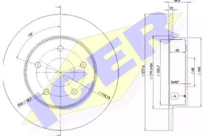 Тормозной диск ICER 78BD4101-2