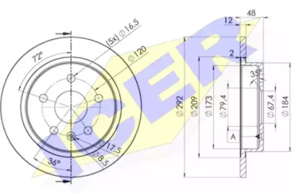 Тормозной диск ICER 78BD4117-2