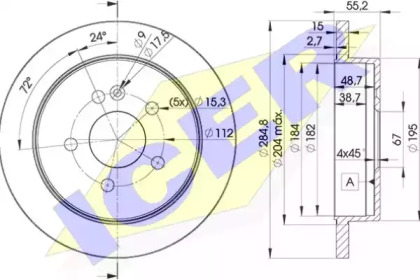 Тормозной диск ICER 78BD4230-2