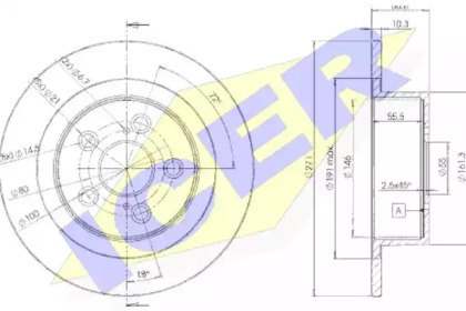 Тормозной диск ICER 78BD4243-2