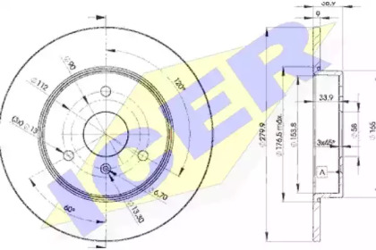 Тормозной диск ICER 78BD4341-2