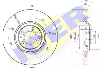 Тормозной диск ICER 78BD4608-2