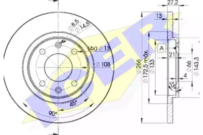 Тормозной диск ICER 78BD4692-2