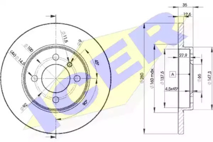 Тормозной диск ICER 78BD4747-2