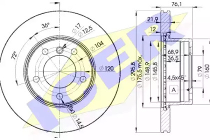 Тормозной диск ICER 78BD4839-1