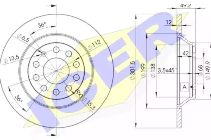 Тормозной диск ICER 78BD5313-2