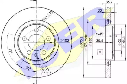 Тормозной диск ICER 78BD5603-2