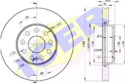 Тормозной диск ICER 78BD5615-2