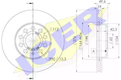 Тормозной диск ICER 78BD6095-2