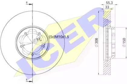 Тормозной диск ICER 78BD6539-1