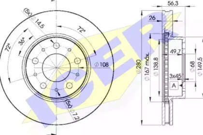 Тормозной диск ICER 78BD6567-2