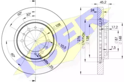 Тормозной диск ICER 78BD8716-2