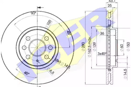 Тормозной диск ICER 78BD9007-2