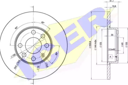 Тормозной диск ICER 78BD9058-2