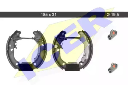 Комплект тормозных колодок ICER 79KT0009 C