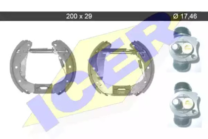 Комлект тормозных накладок ICER 79KT0036 C