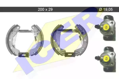 Комлект тормозных накладок ICER 79KT0037 C