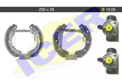 Комлект тормозных накладок ICER 79KT0039 C
