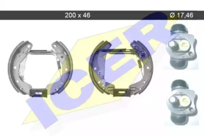Комлект тормозных накладок ICER 79KT0043 C