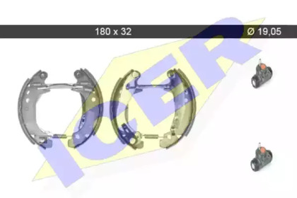 Комлект тормозных накладок ICER 79KT0063 C