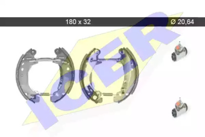 Комлект тормозных накладок ICER 79KT0064 C