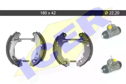 Комлект тормозных накладок ICER 79KT0065 C