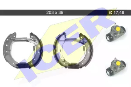 Комлект тормозных накладок ICER 79KT0068 C