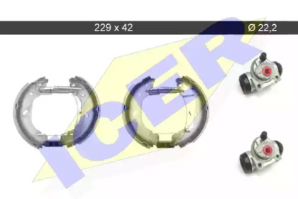 Комлект тормозных накладок ICER 79KT0086 C