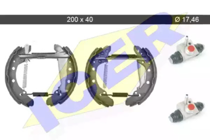 Комплект тормозных колодок ICER 79KT0099 C