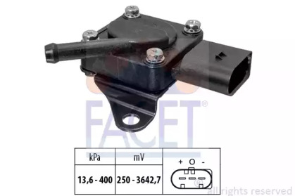 Датчик, давление выхлопных газов FACET 10.3319
