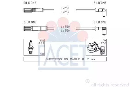 Комплект электропроводки FACET 4.7170