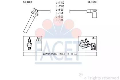 Комплект электропроводки FACET 4.7214