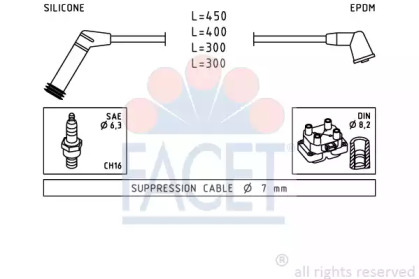 Комплект электропроводки FACET 4.7235