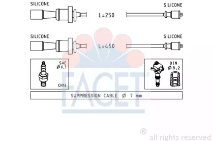 Комплект электропроводки FACET 4.7241