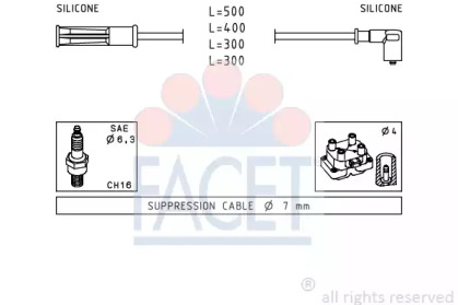 Комплект электропроводки FACET 4.7244