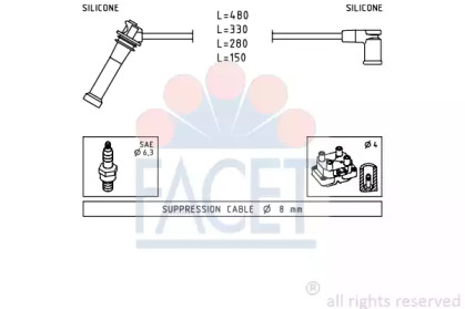 Комплект электропроводки FACET 4.7245