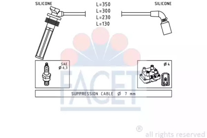 Комплект электропроводки FACET 4.7249