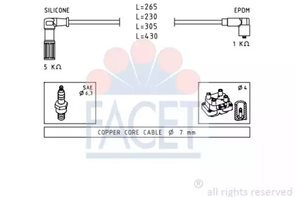 Комплект электропроводки FACET 4.8613