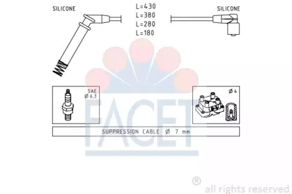 Комплект электропроводки FACET 4.8634