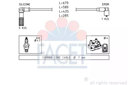 Комплект электропроводки FACET 4.8655