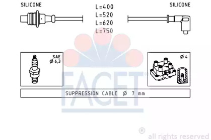 Комплект электропроводки FACET 4.8674