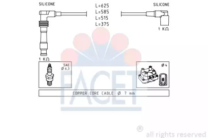 Комплект электропроводки FACET 4.8688