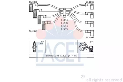 Комплект электропроводки FACET 4.8888