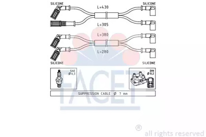 Комплект электропроводки FACET 4.8889