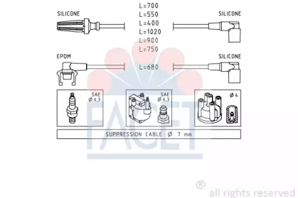 Комплект электропроводки FACET 4.9142