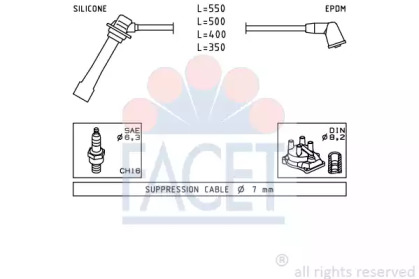 Комплект электропроводки FACET 4.9231