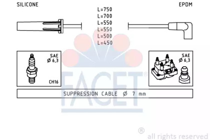 Комплект электропроводки FACET 4.9343